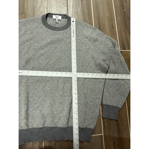 BRIONI 100% CASHMERE Sweater Sz XL Pullover Gray Italy